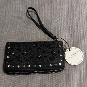 NEW Black Clutch Bag with Wrist Strap